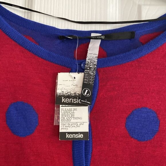 NWT Kenzie polka dot cardigan sweater large - Picture 2 of 6